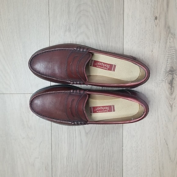 Rockport mens cordon beef roll leather loafers sz 10.5 - Picture 1 of 9